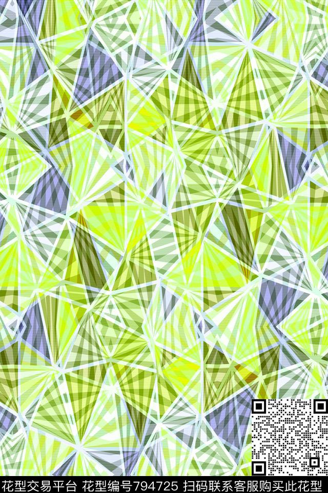 菱形色块三角形传统印花华亿平台下载（图片编号: 794725） - 瓦栏（Walan）