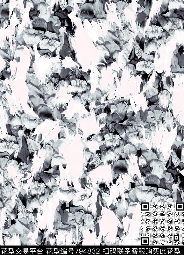 乱花花瓣数码印花华亿平台下载（图片编号: 794832） - 瓦栏（Walan）