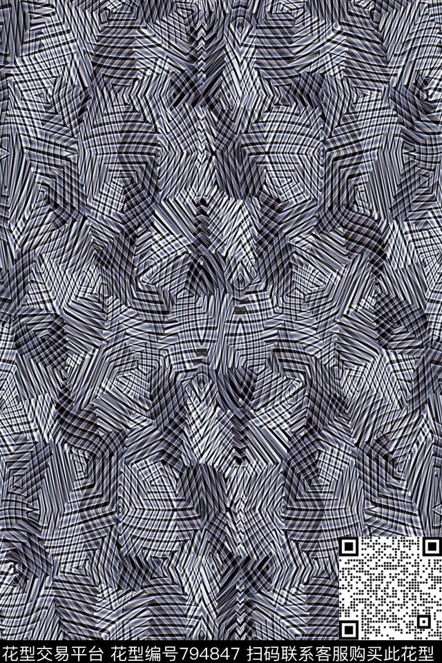 几何条纹菱形三角形传统印花华亿平台下载（图片编号: 794847） - 瓦栏（Walan）