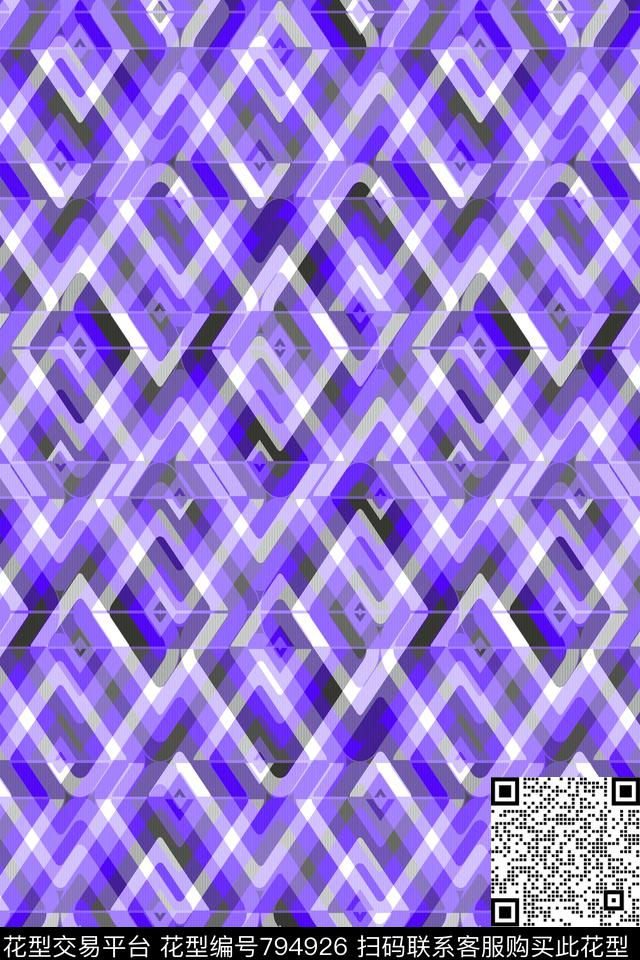 几何条纹菱形三角形传统印花华亿平台下载（图片编号: 794926） - 瓦栏（Walan）