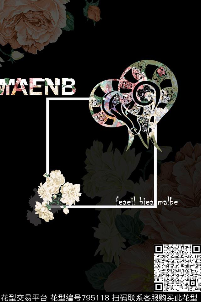 几何独幅动物数码印花华亿平台下载（图片编号: 795118） - 瓦栏（Walan）