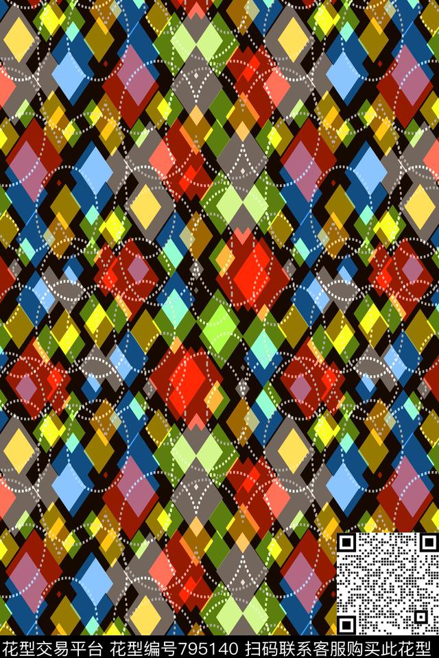 不规则几何小方块马赛克传统印花华亿平台下载（图片编号: 795140） - 瓦栏（Walan）