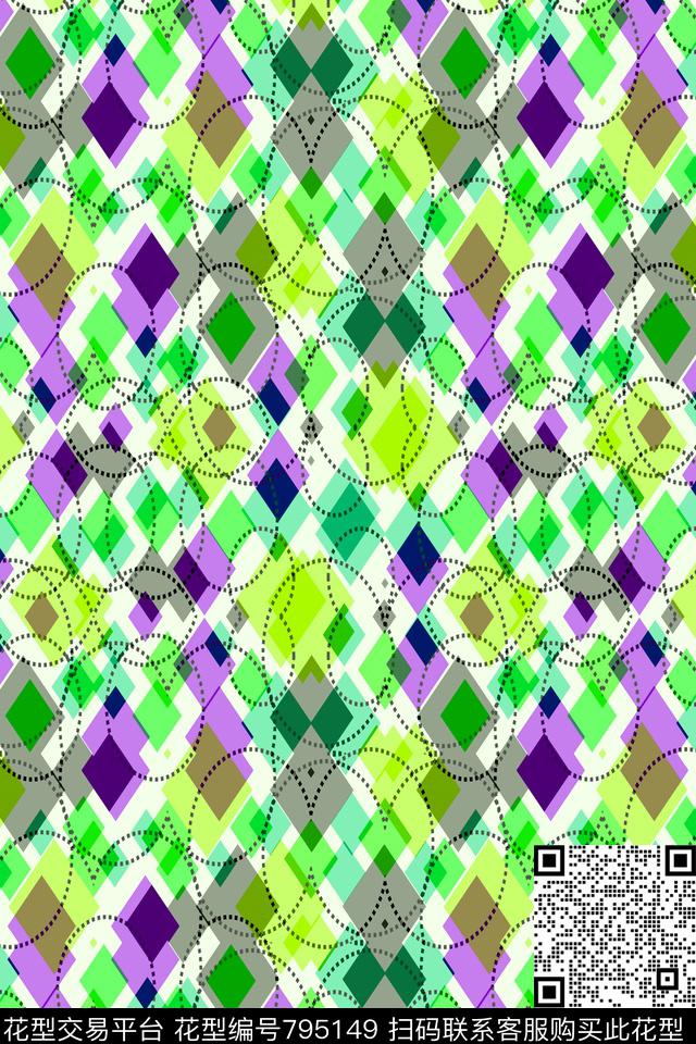 不规则几何小方块马赛克传统印花华亿平台下载（图片编号: 795149） - 瓦栏（Walan）