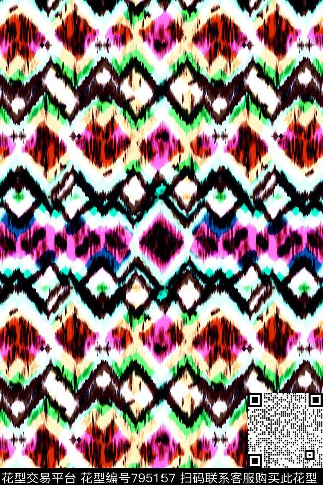 条子横条细条纹传统印花华亿平台下载（图片编号: 795157） - 瓦栏（Walan）