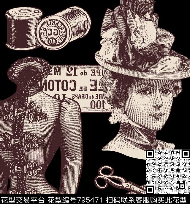 圆形圆点几何传统印花华亿平台下载（图片编号: 795471） - 瓦栏（Walan）