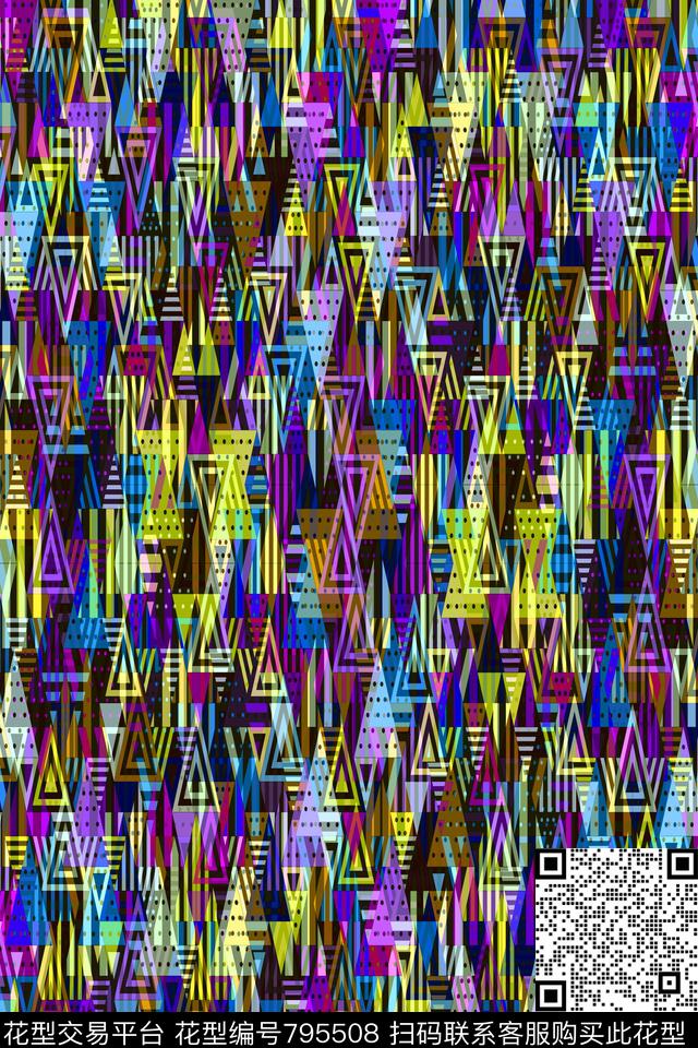 不规则几何色块菱形传统印花华亿平台下载（图片编号: 795508） - 瓦栏（Walan）
