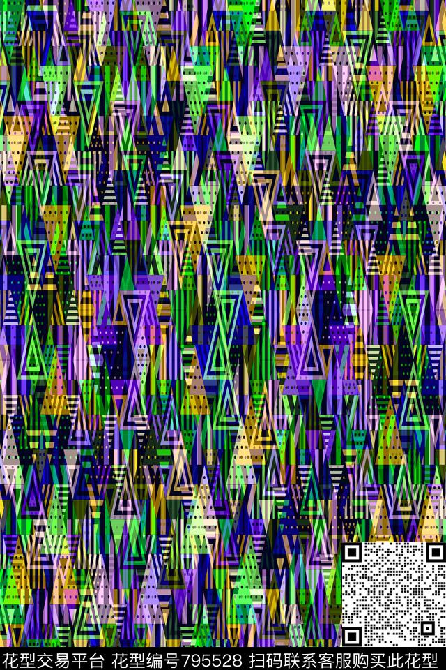 不规则几何色块菱形传统印花华亿平台下载（图片编号: 795528） - 瓦栏（Walan）