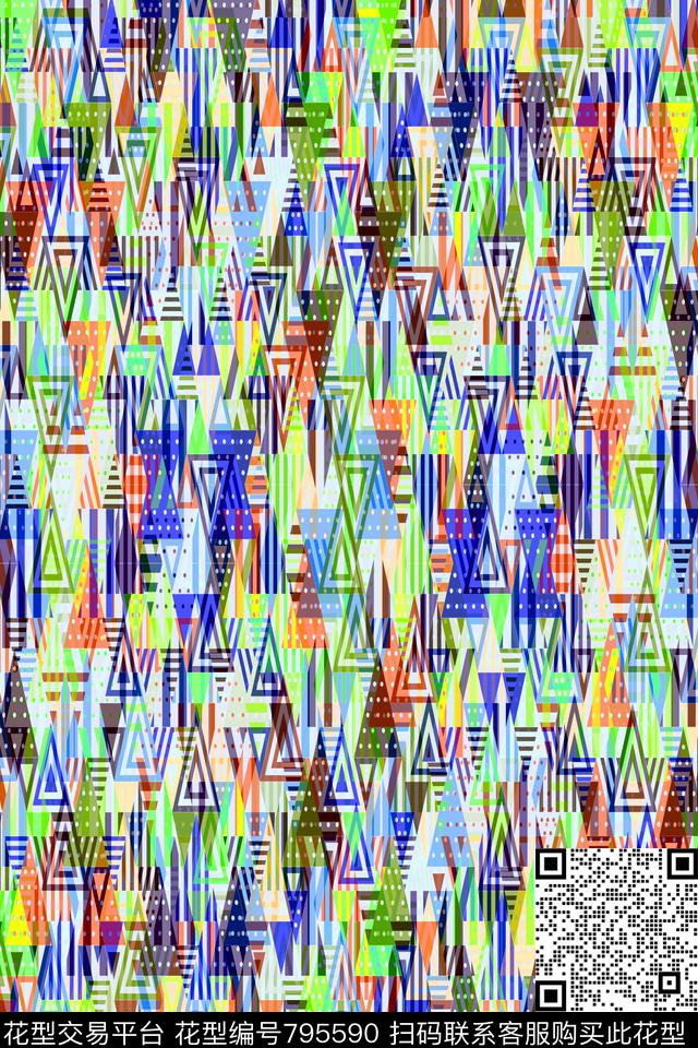不规则几何色块菱形传统印花华亿平台下载（图片编号: 795590） - 瓦栏（Walan）