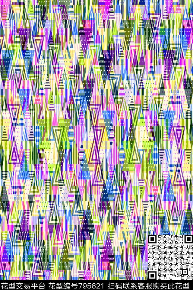 不规则几何色块菱形传统印花华亿平台下载（图片编号: 795621） - 瓦栏（Walan）