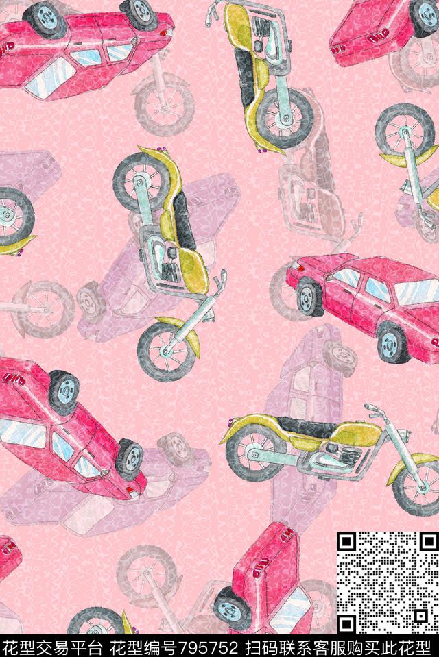 童装卡通图案汽车数码印花华亿平台下载（图片编号: 795752） - 瓦栏（Walan）