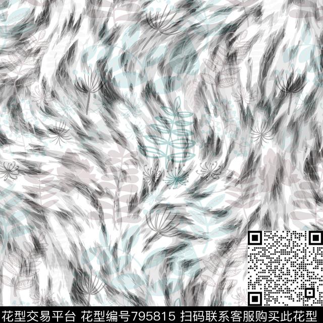 趣味笔触肌理数码印花华亿平台下载（图片编号: 795815） - 瓦栏（Walan）