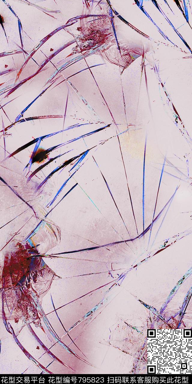 纹理玻璃纹水墨数码印花华亿平台下载（图片编号: 795823） - 瓦栏（Walan）