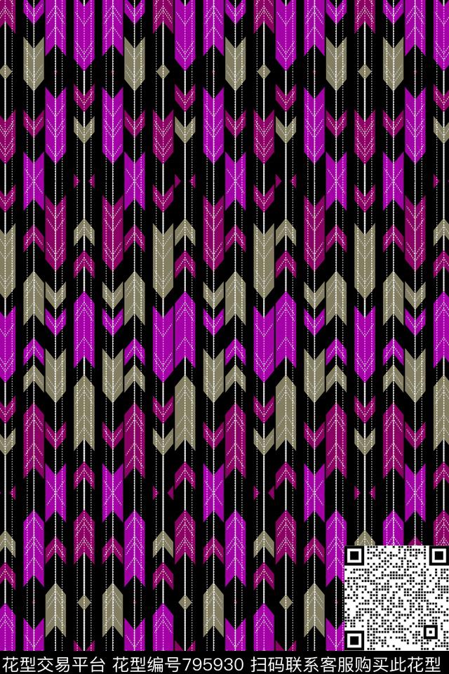 竖条细条纹条纹传统印花华亿平台下载（图片编号: 795930） - 瓦栏（Walan）