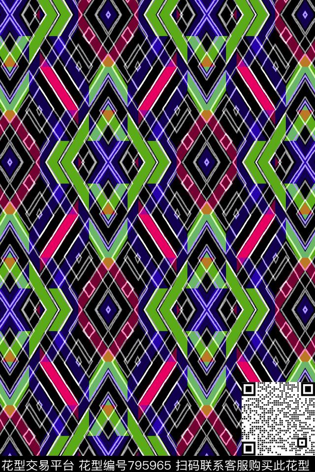 竖条细条纹横条传统印花华亿平台下载（图片编号: 795965） - 瓦栏（Walan）