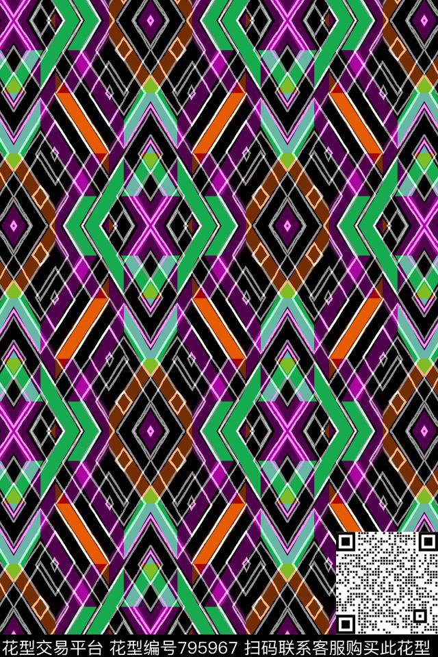 竖条细条纹横条传统印花华亿平台下载（图片编号: 795967） - 瓦栏（Walan）