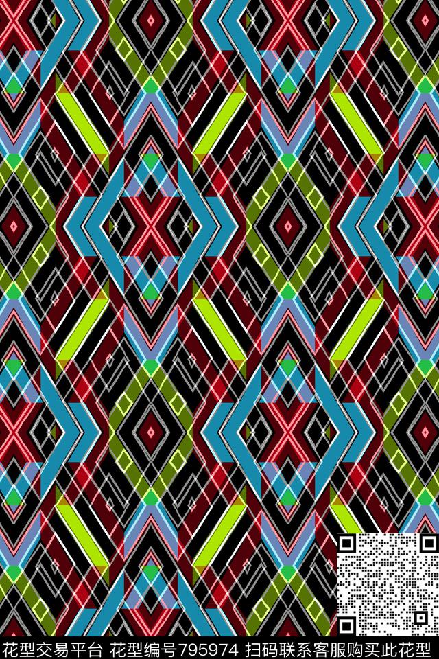 竖条细条纹横条传统印花华亿平台下载（图片编号: 795974） - 瓦栏（Walan）