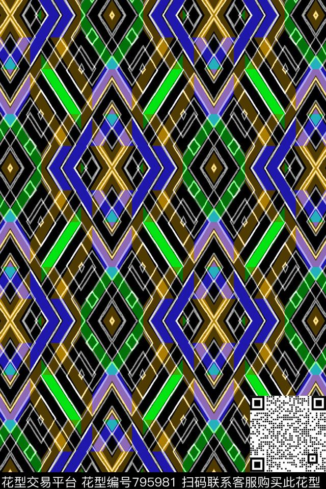 竖条细条纹横条传统印花华亿平台下载（图片编号: 795981） - 瓦栏（Walan）