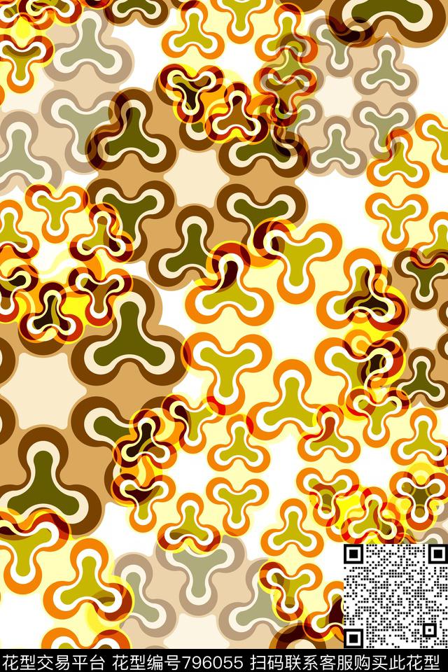 卡通迷彩不规则几何迷彩传统印花华亿平台下载（图片编号: 796055） - 瓦栏（Walan）
