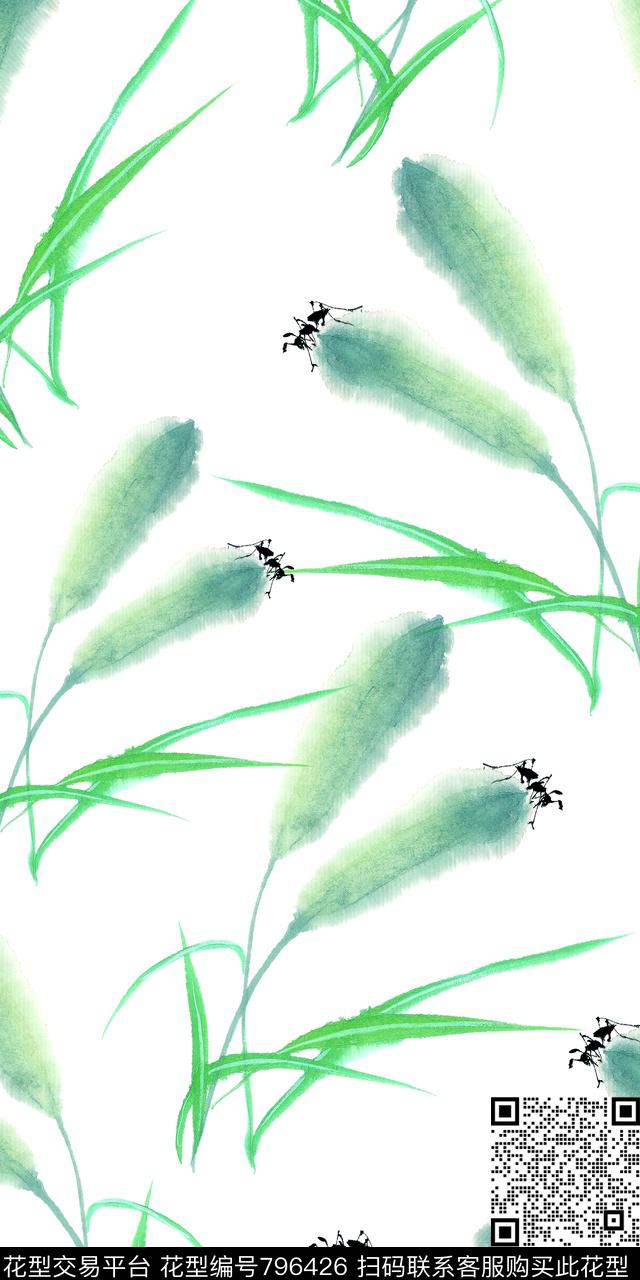 满版花乱花植物数码印花华亿平台下载（图片编号: 796426） - 瓦栏（Walan）