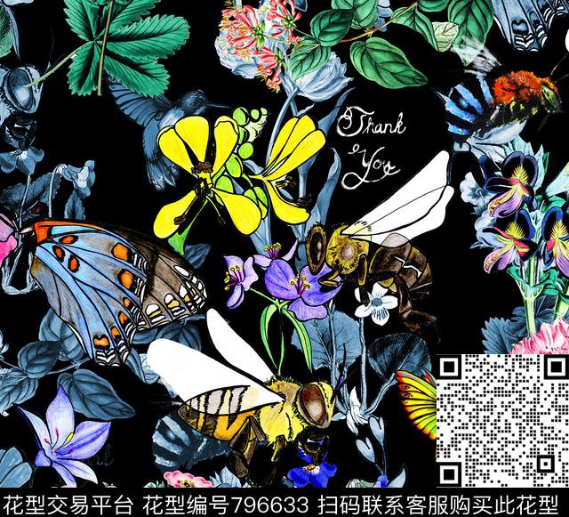 gucci古驰花蝴蝶数码印花华亿平台下载（图片编号: 796633） - 瓦栏（Walan）