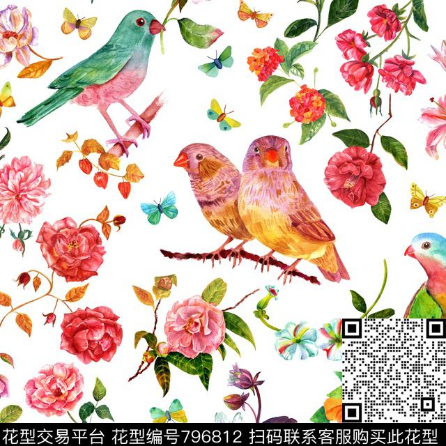 少女衣裙系列花卉牡丹花数码印花华亿平台下载（图片编号: 796812） - 瓦栏（Walan）