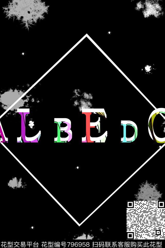 英文、红色白色趣味数码印花华亿平台下载（图片编号: 796958） - 瓦栏（Walan）