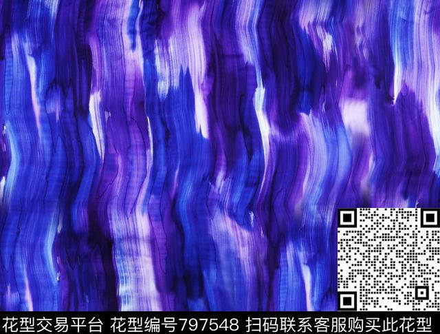 手绘笔刷抽象数码印花华亿平台下载（图片编号: 797548） - 瓦栏（Walan）