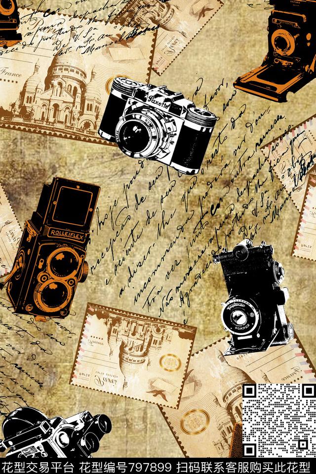 英伦风怀旧欧式数码印花华亿平台下载（图片编号: 797899） - 瓦栏（Walan）