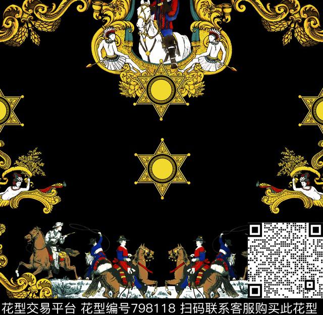 潮牌几何全身印花数码印花华亿平台下载（图片编号: 798118） - 瓦栏（Walan）