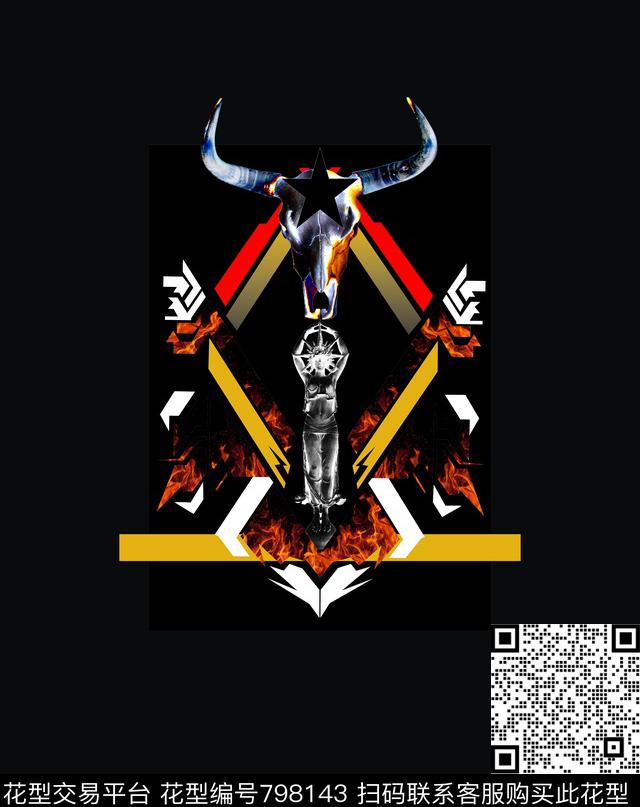 印花不规则几何抽象数码印花华亿平台下载（图片编号: 798143） - 瓦栏（Walan）