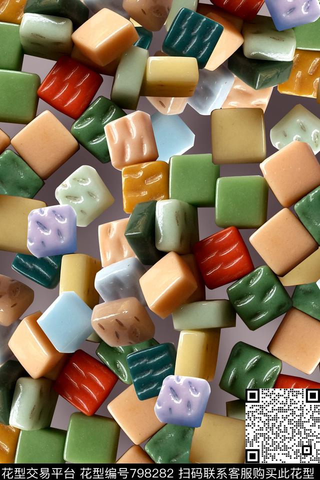 时尚手绘珠宝数码印花华亿平台下载（图片编号: 798282） - 瓦栏（Walan）