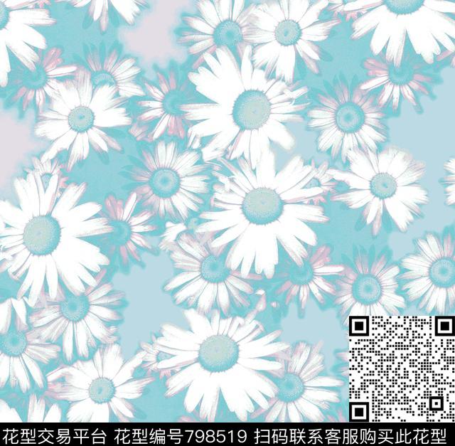 花叶花卉水彩花卉传统印花华亿平台下载（图片编号: 798519） - 瓦栏（Walan）