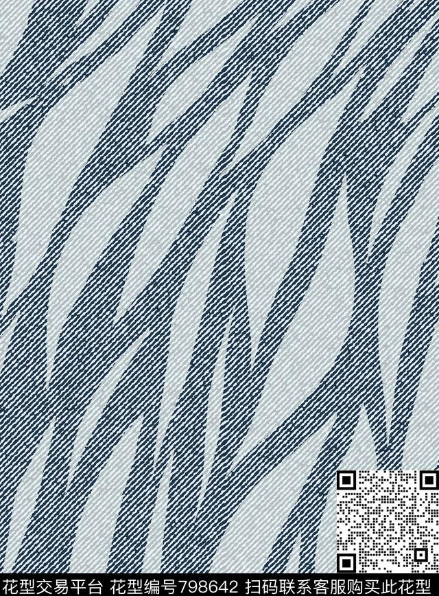 色块不规则几何牛仔纹传统印花华亿平台下载（图片编号: 798642） - 瓦栏（Walan）