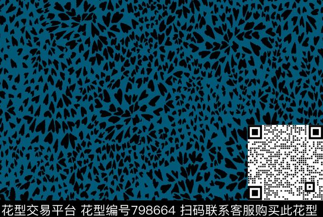 花卉几何小碎花桃心传统印花华亿平台下载（图片编号: 798664） - 瓦栏（Walan）