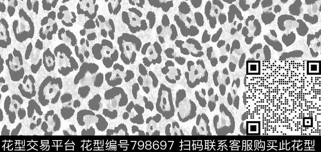 豹子豹纹动物纹传统印花华亿平台下载（图片编号: 798697） - 瓦栏（Walan）