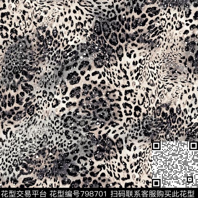 豹子豹纹动物纹传统印花华亿平台下载（图片编号: 798701） - 瓦栏（Walan）