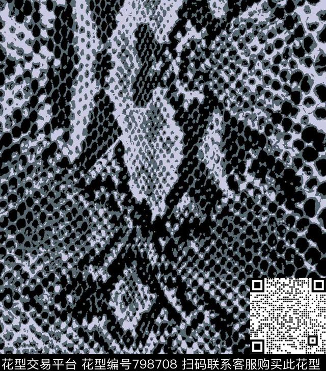 动物纹蛇纹鳄鱼纹传统印花华亿平台下载（图片编号: 798708） - 瓦栏（Walan）