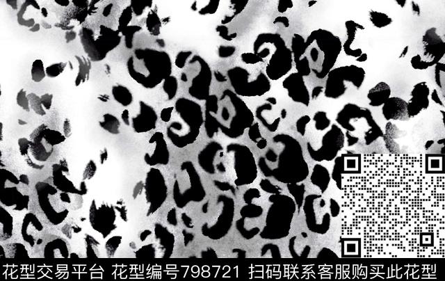 豹纹豹子动物纹传统印花华亿平台下载（图片编号: 798721） - 瓦栏（Walan）