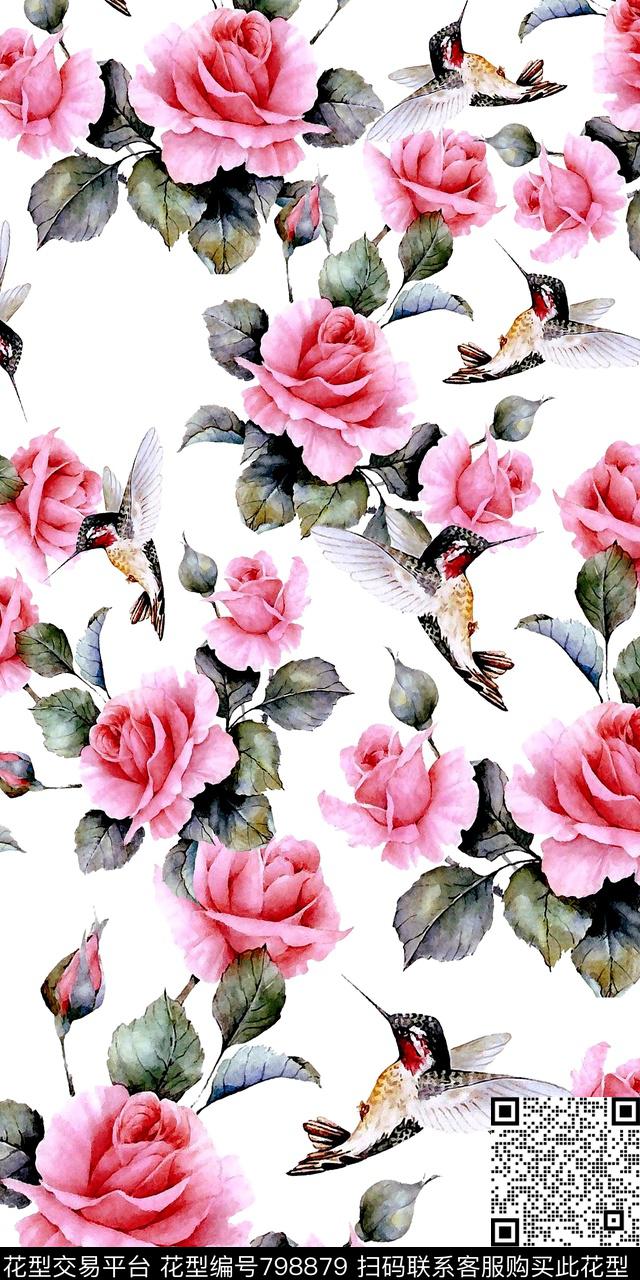 花卉鸟数码数码印花华亿平台下载（图片编号: 798879） - 瓦栏（Walan）