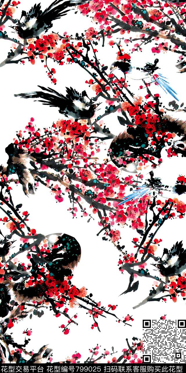 昆虫鸟花卉、数码印花华亿平台下载（图片编号: 799025） - 瓦栏（Walan）