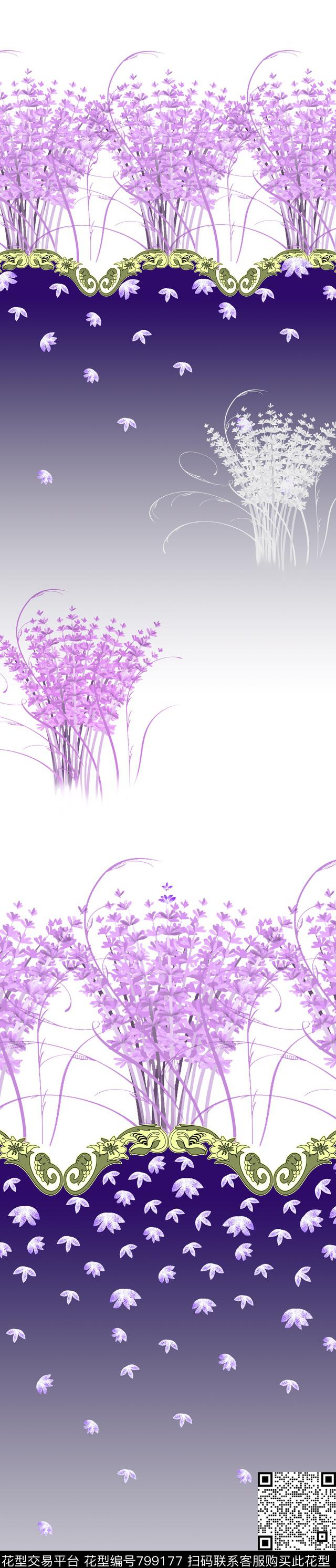花鸟大花花朵数码印花华亿平台下载（图片编号: 799177） - 瓦栏（Walan）