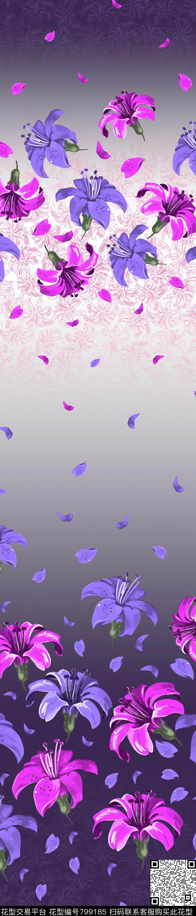 遮光布小碎花花朵数码印花华亿平台下载（图片编号: 799185） - 瓦栏（Walan）