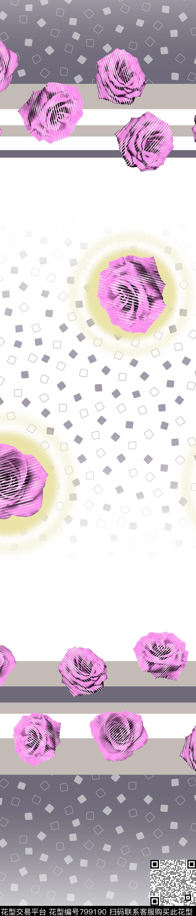 遮光布大花玫瑰数码印花华亿平台下载（图片编号: 799190） - 瓦栏（Walan）