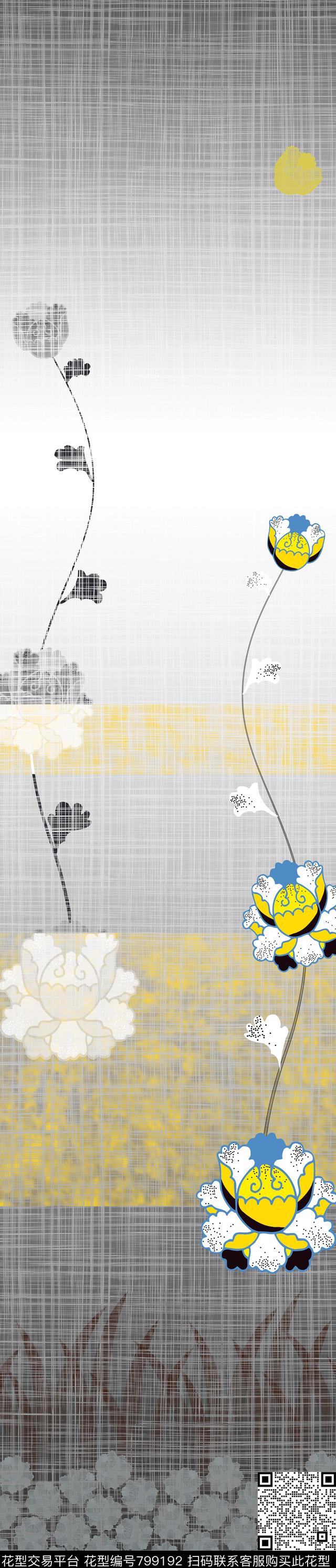 小碎花遮光布田园风数码印花华亿平台下载（图片编号: 799192） - 瓦栏（Walan）