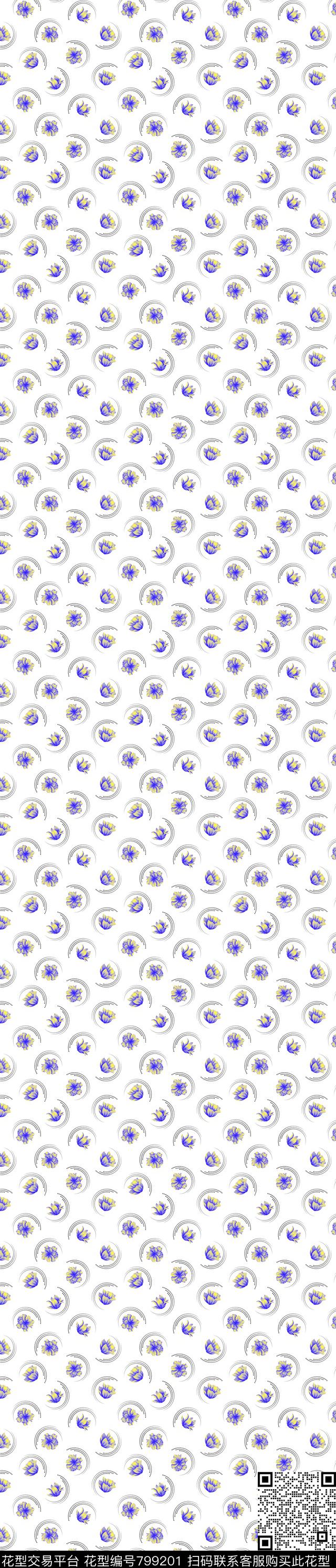 小碎花抽象田园风数码印花华亿平台下载（图片编号: 799201） - 瓦栏（Walan）