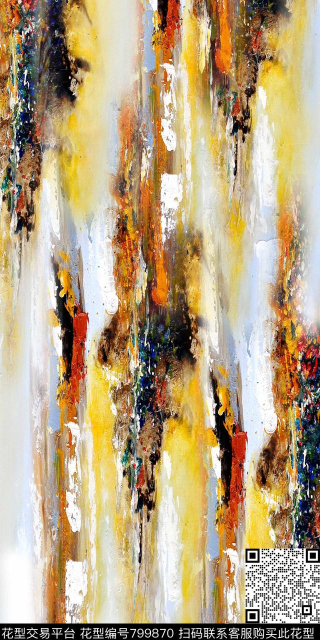 抽象底纹油画底纹竖条子数码印花华亿平台下载（图片编号: 799870） - 瓦栏（Walan）