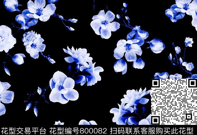 小碎花花朵花卉数码印花华亿平台下载（图片编号: 800082） - 瓦栏（Walan）