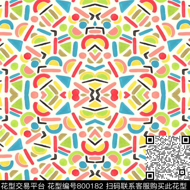 手绘趣味可爱风传统印花华亿平台下载（图片编号: 800182） - 瓦栏（Walan）