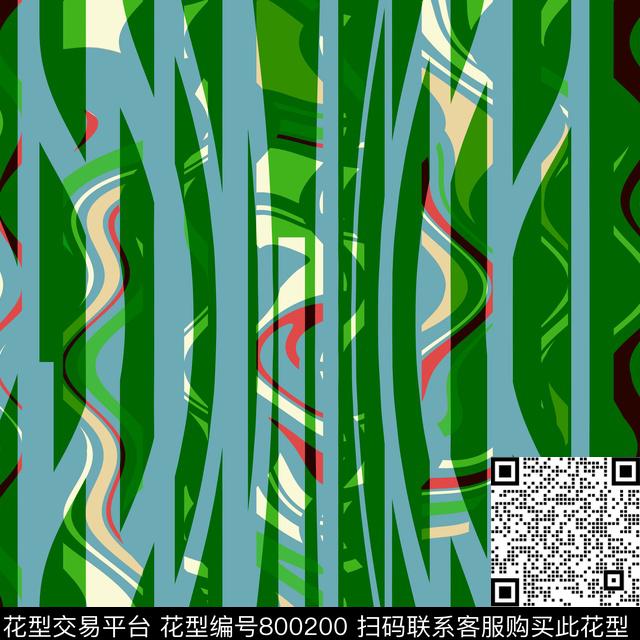 彩色人物抽象传统印花华亿平台下载（图片编号: 800200） - 瓦栏（Walan）