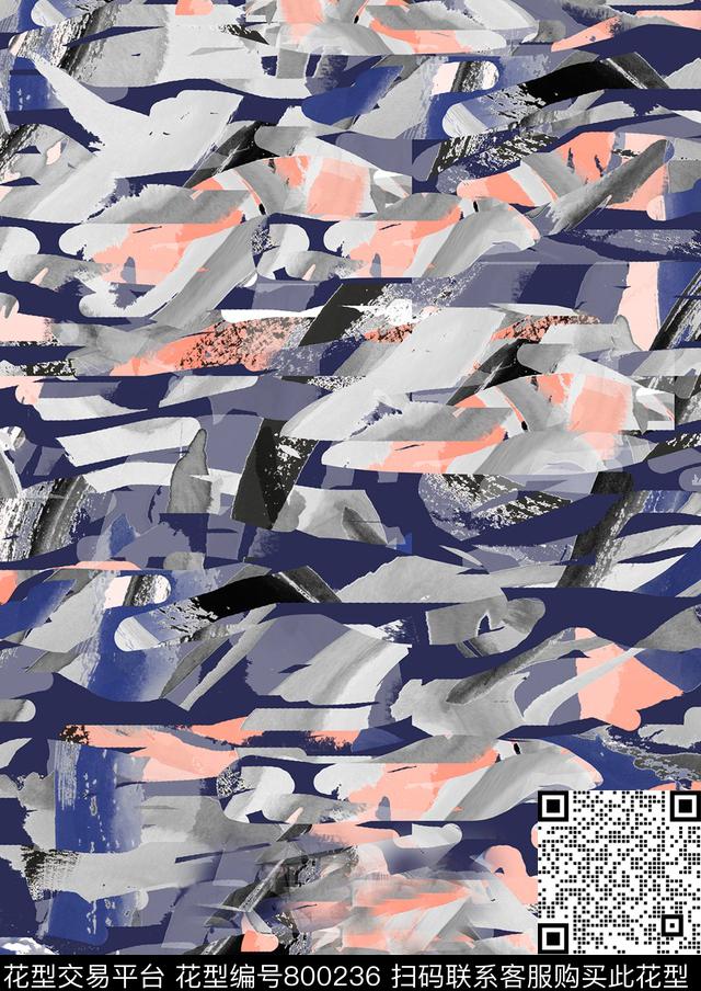 色块几何格子传统印花华亿平台下载（图片编号: 800236） - 瓦栏（Walan）